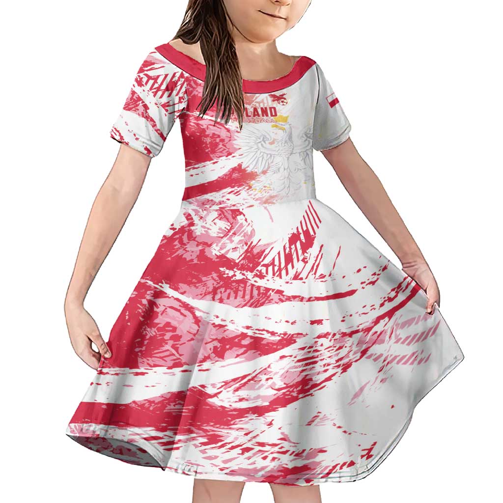 Custom Poland 2024 Football Family Matching Short Sleeve Bodycon Dress and Hawaiian Shirt Orly Go Champions - Wonder Print Shop