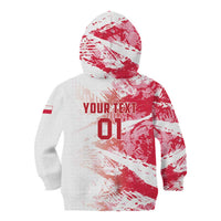 Custom Poland 2024 Football Kid Hoodie Orly Go Champions - Wonder Print Shop