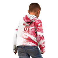 Custom Poland 2024 Football Kid Hoodie Orly Go Champions - Wonder Print Shop