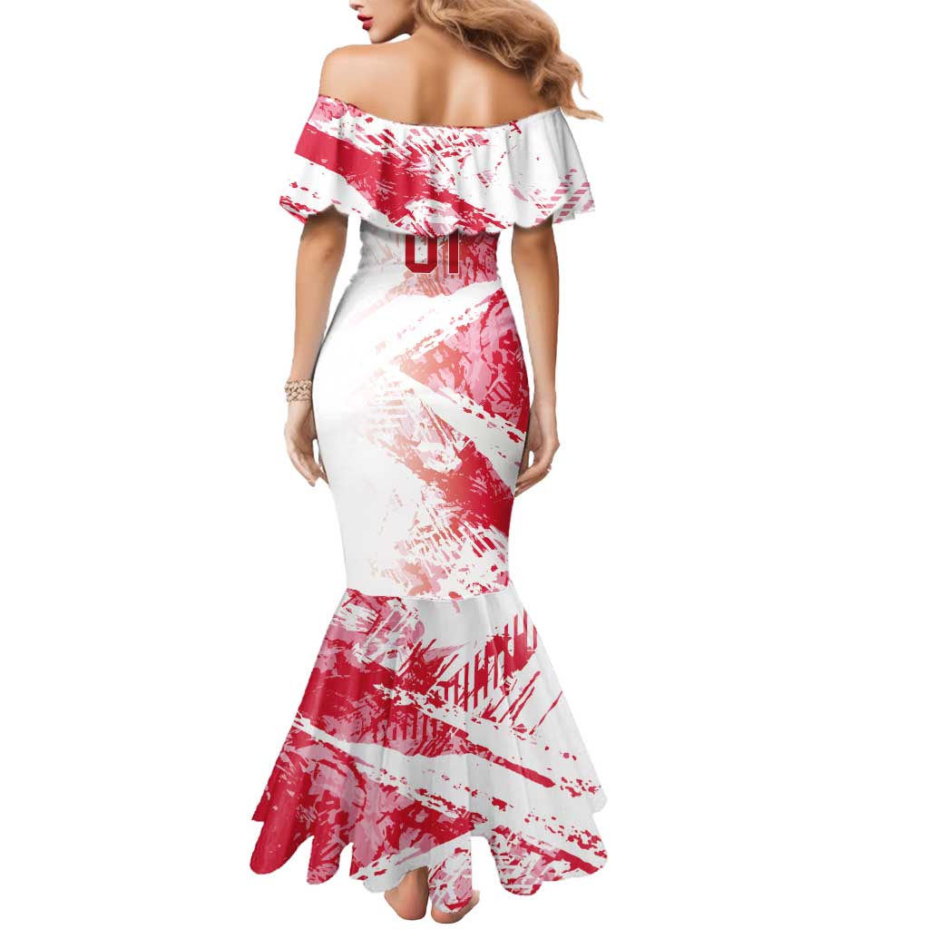 Custom Poland 2024 Football Mermaid Dress Orly Go Champions - Wonder Print Shop