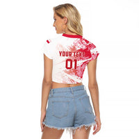 Custom Poland 2024 Football Raglan Cropped T Shirt Orly Go Champions - Wonder Print Shop