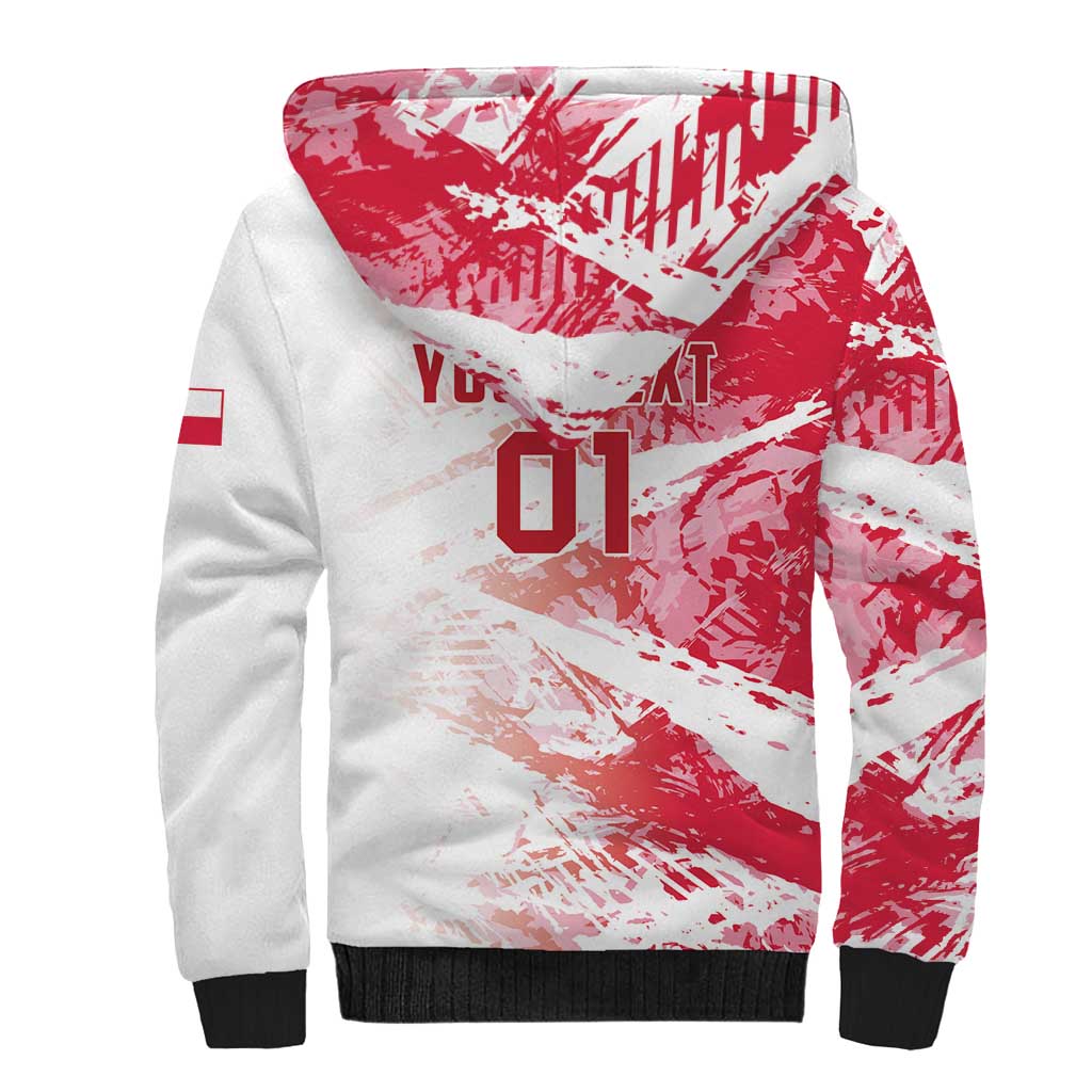 Custom Poland 2024 Football Sherpa Hoodie Orly Go Champions - Wonder Print Shop