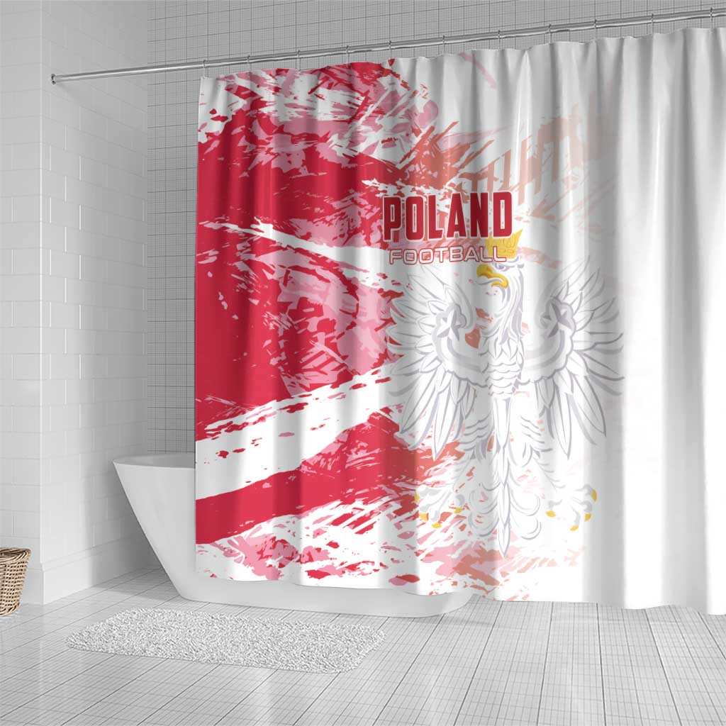 Poland 2024 Football Shower Curtain Orly Go Champions
