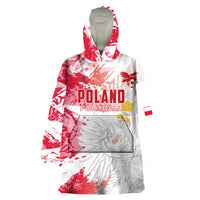 Custom Poland 2024 Football Wearable Blanket Hoodie Orly Go Champions - Wonder Print Shop