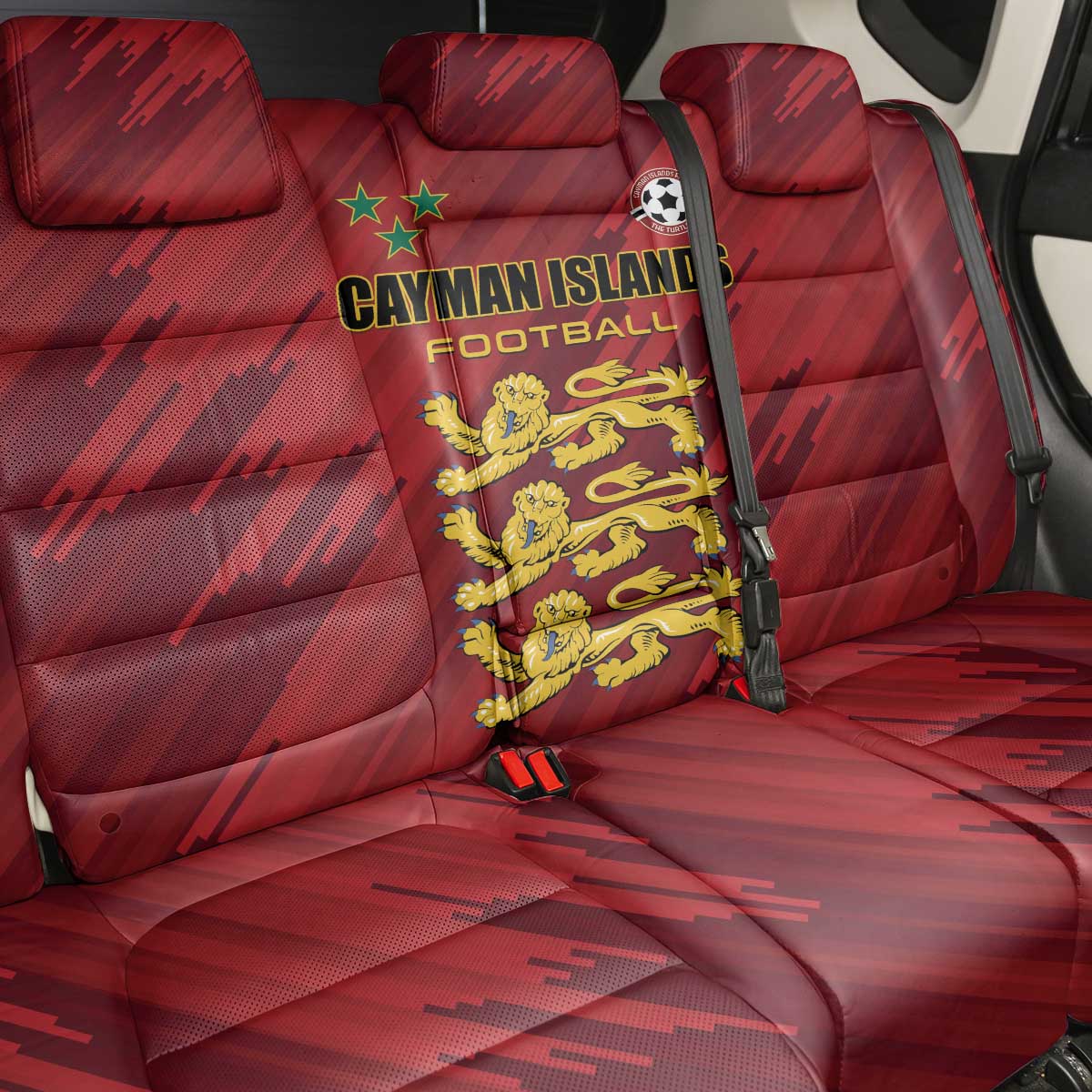 Football Cayman Islands Back Car Seat Cover The Turtles Come On - Wonder Print Shop