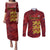 Custom Football Cayman Islands Couples Matching Puletasi and Long Sleeve Button Shirt The Turtles Come On - Wonder Print Shop
