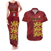 Custom Football Cayman Islands Couples Matching Tank Maxi Dress and Hawaiian Shirt The Turtles Come On - Wonder Print Shop