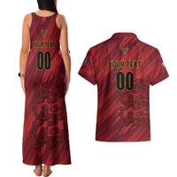 Custom Football Cayman Islands Couples Matching Tank Maxi Dress and Hawaiian Shirt The Turtles Come On - Wonder Print Shop