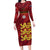 Custom Football Cayman Islands Family Matching Long Sleeve Bodycon Dress and Hawaiian Shirt The Turtles Come On - Wonder Print Shop