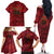 Custom Football Cayman Islands Family Matching Off The Shoulder Long Sleeve Dress and Hawaiian Shirt The Turtles Come On - Wonder Print Shop