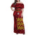 Custom Football Cayman Islands Family Matching Off Shoulder Maxi Dress and Hawaiian Shirt The Turtles Come On - Wonder Print Shop