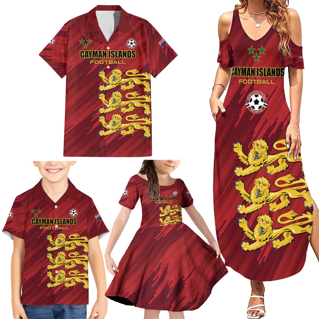 Custom Football Cayman Islands Family Matching Summer Maxi Dress and Hawaiian Shirt The Turtles Come On - Wonder Print Shop