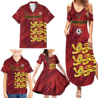Custom Football Cayman Islands Family Matching Summer Maxi Dress and Hawaiian Shirt The Turtles Come On - Wonder Print Shop