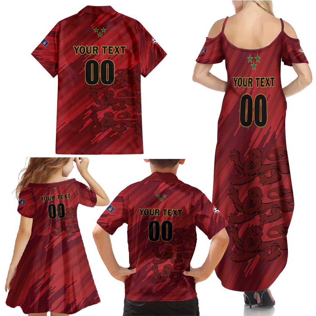 Custom Football Cayman Islands Family Matching Summer Maxi Dress and Hawaiian Shirt The Turtles Come On - Wonder Print Shop