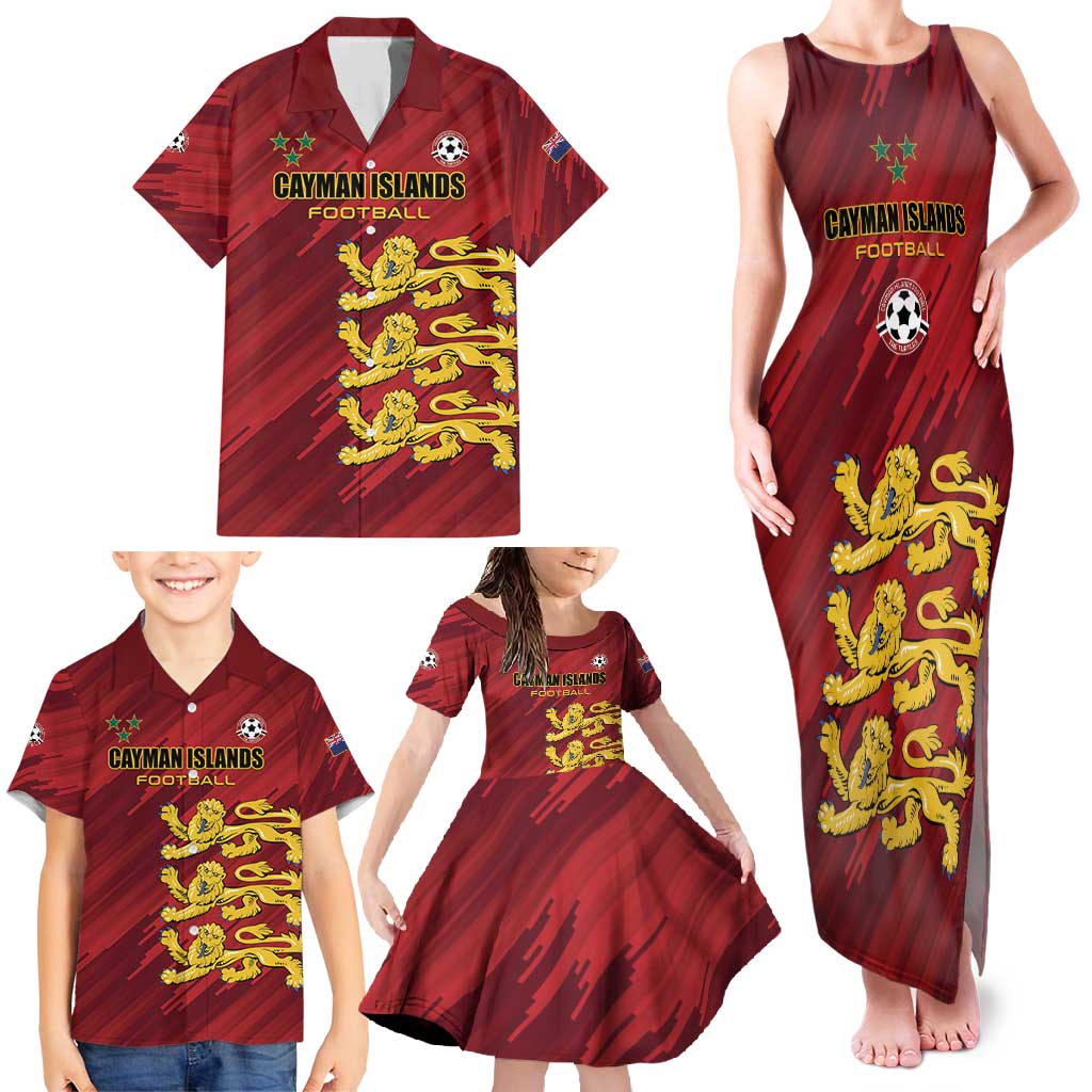Custom Football Cayman Islands Family Matching Tank Maxi Dress and Hawaiian Shirt The Turtles Come On - Wonder Print Shop