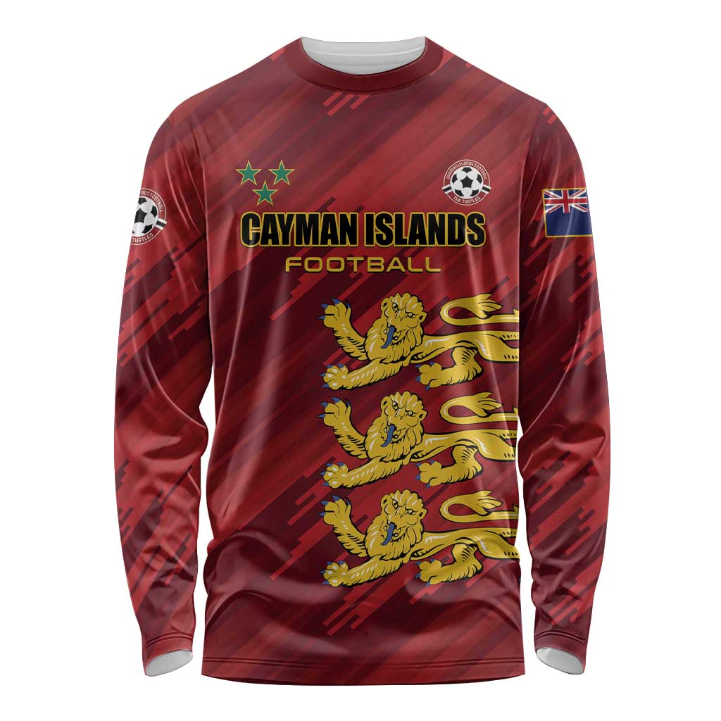 Custom Football Cayman Islands Long Sleeve Shirt The Turtles Come On - Wonder Print Shop