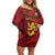 Custom Football Cayman Islands Off Shoulder Short Dress The Turtles Come On - Wonder Print Shop