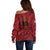 Custom Football Cayman Islands Off Shoulder Sweater The Turtles Come On - Wonder Print Shop