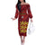 Custom Football Cayman Islands Off The Shoulder Long Sleeve Dress The Turtles Come On - Wonder Print Shop