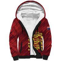 Custom Football Cayman Islands Sherpa Hoodie The Turtles Come On - Wonder Print Shop