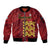 Custom Football Cayman Islands Sleeve Zip Bomber Jacket The Turtles Come On - Wonder Print Shop