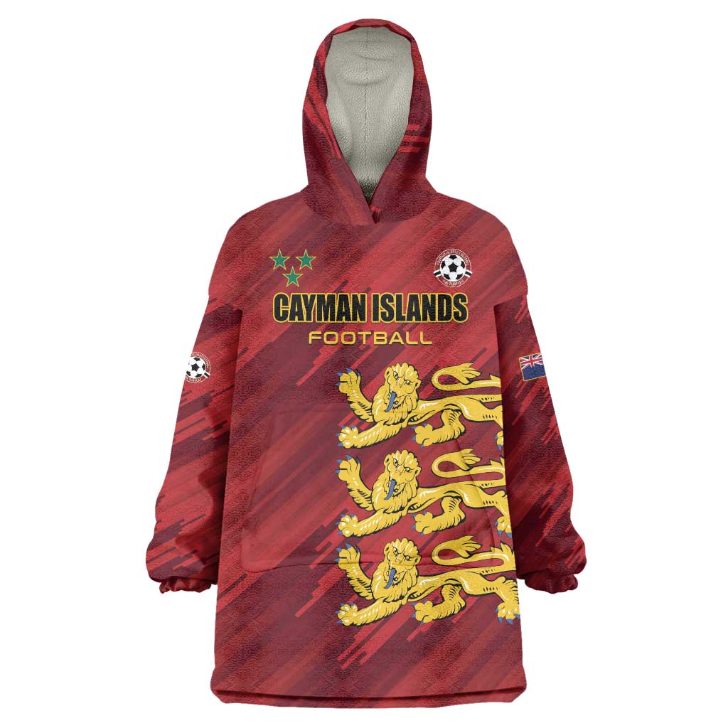 Custom Football Cayman Islands Wearable Blanket Hoodie The Turtles Come On - Wonder Print Shop