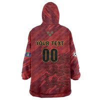 Custom Football Cayman Islands Wearable Blanket Hoodie The Turtles Come On - Wonder Print Shop