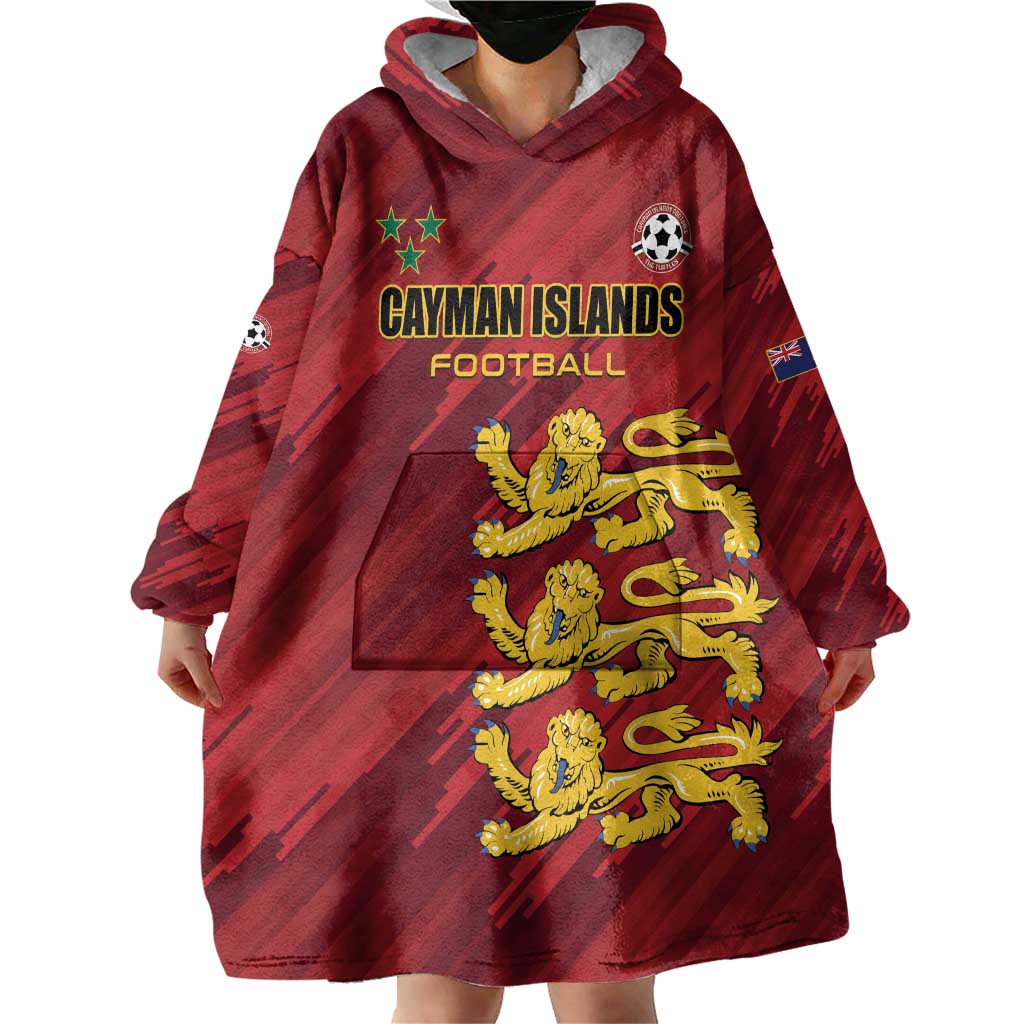 Custom Football Cayman Islands Wearable Blanket Hoodie The Turtles Come On - Wonder Print Shop