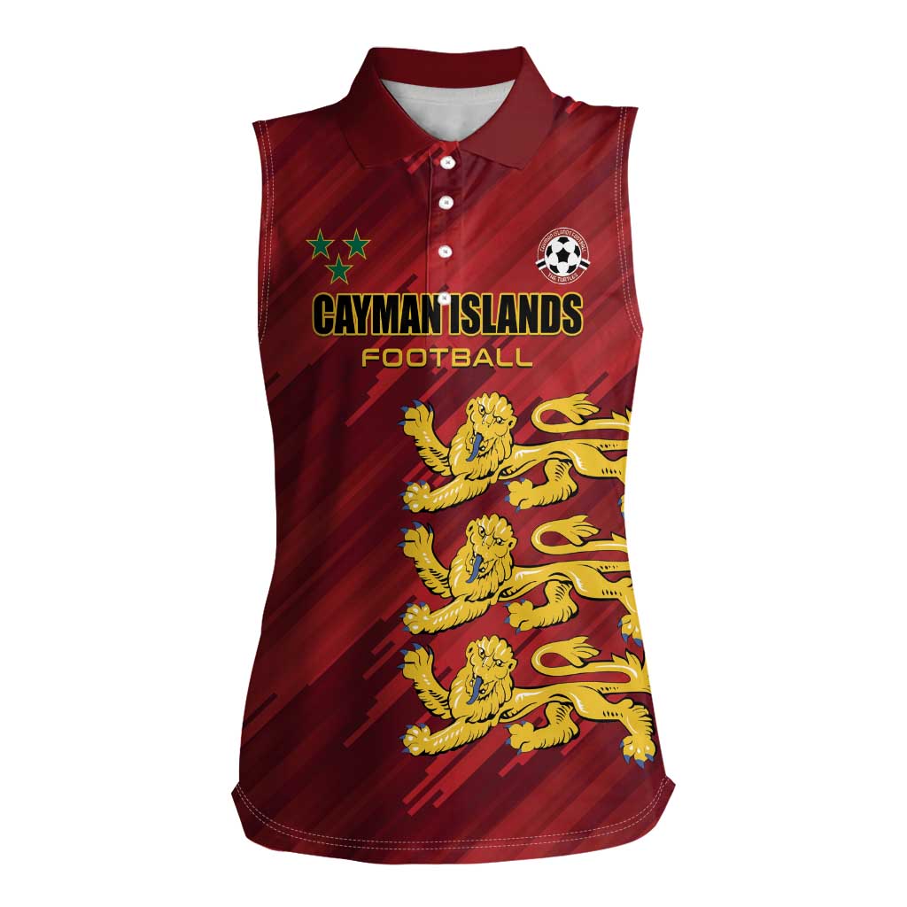 Custom Football Cayman Islands Women Sleeveless Polo Shirt The Turtles Come On - Wonder Print Shop
