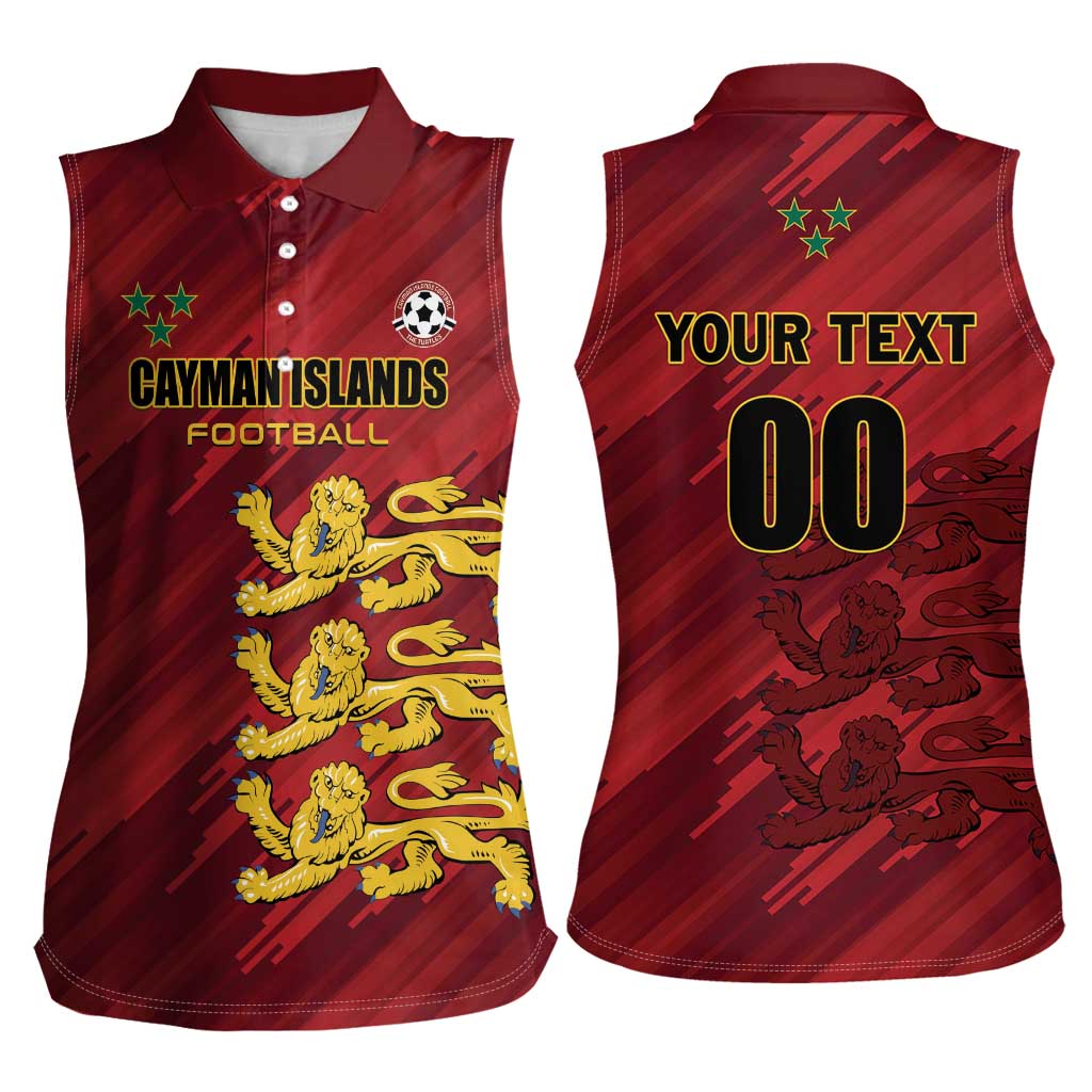 Custom Football Cayman Islands Women Sleeveless Polo Shirt The Turtles Come On - Wonder Print Shop