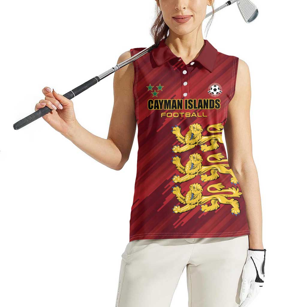 Custom Football Cayman Islands Women Sleeveless Polo Shirt The Turtles Come On - Wonder Print Shop
