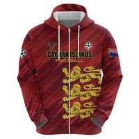 Custom Football Cayman Islands Zip Hoodie The Turtles Come On - Wonder Print Shop