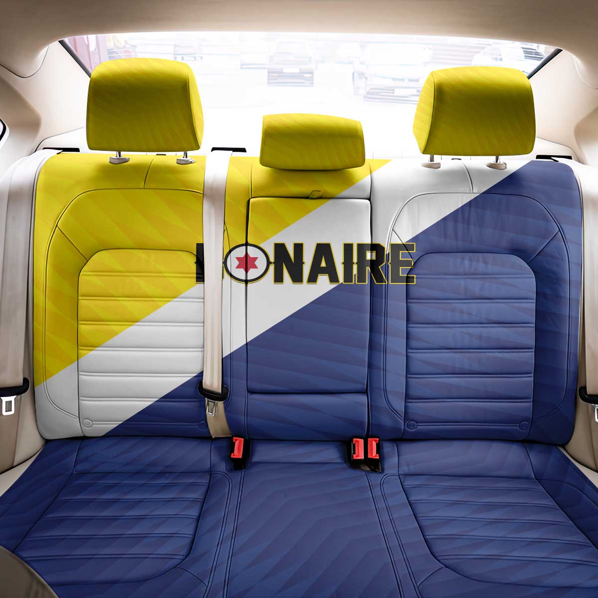 Football Bonaire Back Car Seat Cover Boneiru Caribbean Warriors - Wonder Print Shop