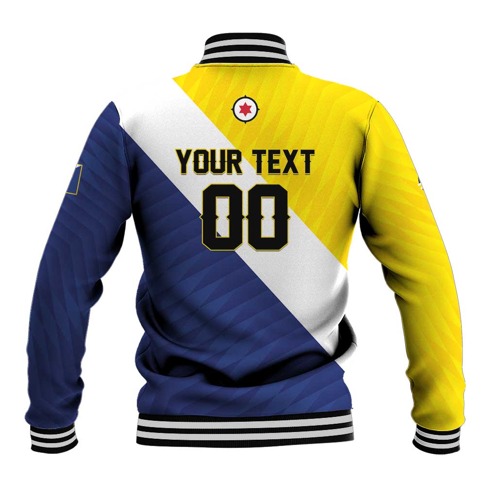 Custom Football Bonaire Baseball Jacket Boneiru Caribbean Warriors - Wonder Print Shop