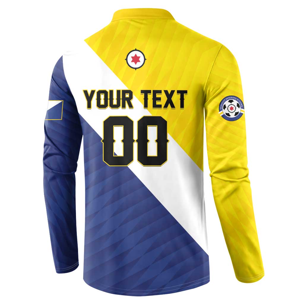 Custom Football Bonaire Button Sweatshirt Boneiru Caribbean Warriors - Wonder Print Shop