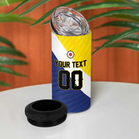 Custom Football Bonaire 4 in 1 Can Cooler Tumbler Boneiru Caribbean Warriors - Wonder Print Shop