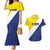 Custom Football Bonaire Couples Matching Mermaid Dress and Hawaiian Shirt Boneiru Caribbean Warriors - Wonder Print Shop