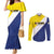 Custom Football Bonaire Couples Matching Mermaid Dress and Long Sleeve Button Shirt Boneiru Caribbean Warriors - Wonder Print Shop