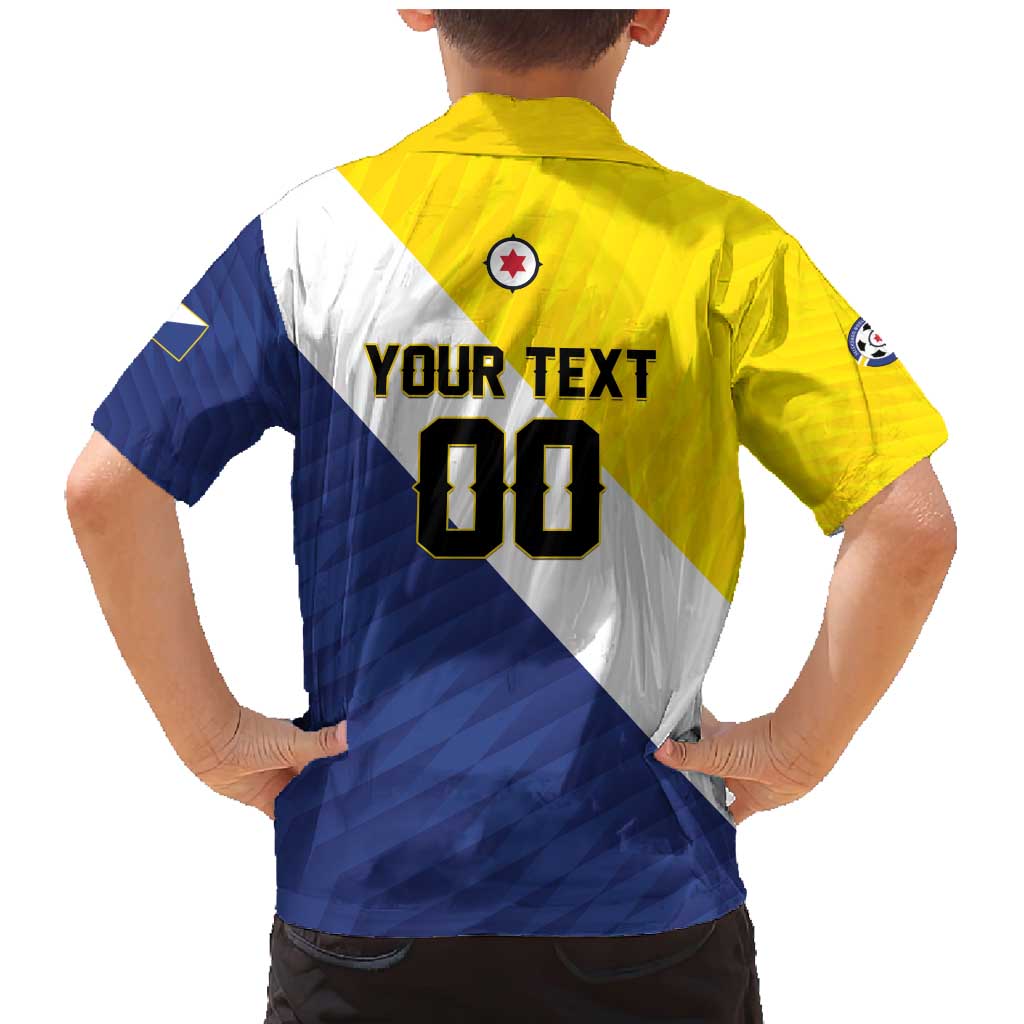 Custom Football Bonaire Family Matching Mermaid Dress and Hawaiian Shirt Boneiru Caribbean Warriors - Wonder Print Shop