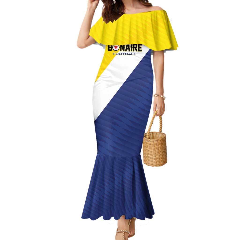 Custom Football Bonaire Family Matching Mermaid Dress and Hawaiian Shirt Boneiru Caribbean Warriors - Wonder Print Shop