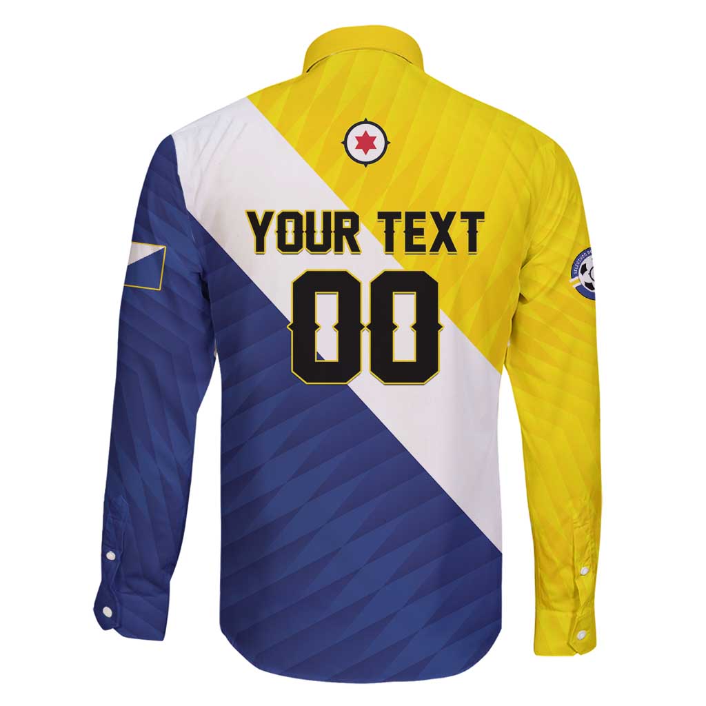 Custom Football Bonaire Family Matching Off Shoulder Short Dress and Hawaiian Shirt Boneiru Caribbean Warriors - Wonder Print Shop