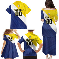 Custom Football Bonaire Family Matching Puletasi and Hawaiian Shirt Boneiru Caribbean Warriors - Wonder Print Shop