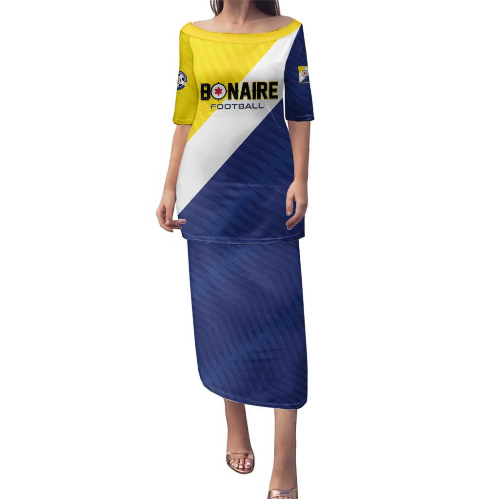 Custom Football Bonaire Family Matching Puletasi and Hawaiian Shirt Boneiru Caribbean Warriors - Wonder Print Shop