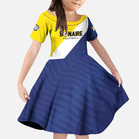 Custom Football Bonaire Family Matching Tank Maxi Dress and Hawaiian Shirt Boneiru Caribbean Warriors - Wonder Print Shop