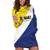 Custom Football Bonaire Hoodie Dress Boneiru Caribbean Warriors - Wonder Print Shop