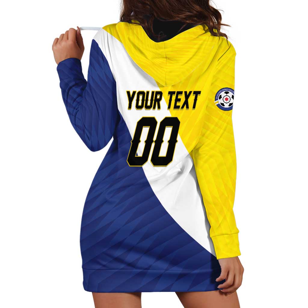 Custom Football Bonaire Hoodie Dress Boneiru Caribbean Warriors - Wonder Print Shop