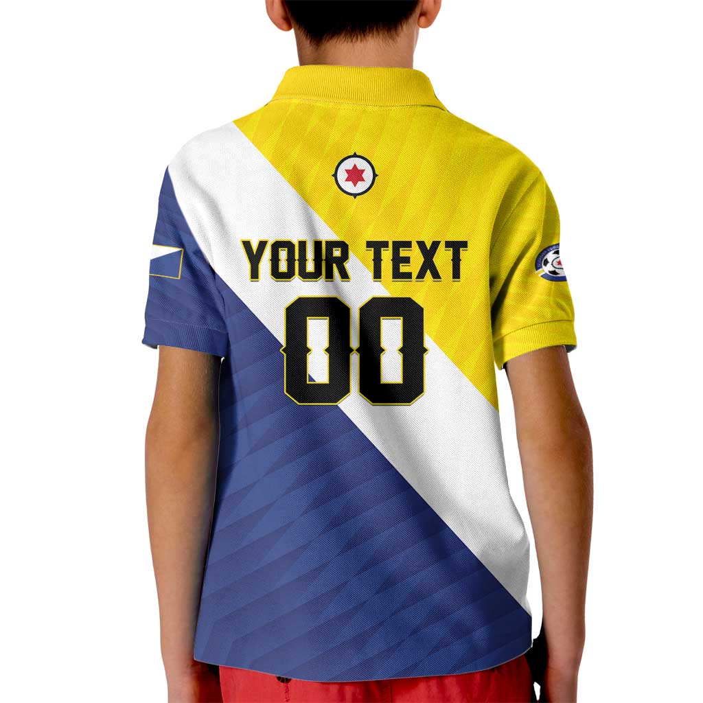 Custom Football Bonaire Kid Polo Shirt Boneiru Caribbean Warriors - Wonder Print Shop