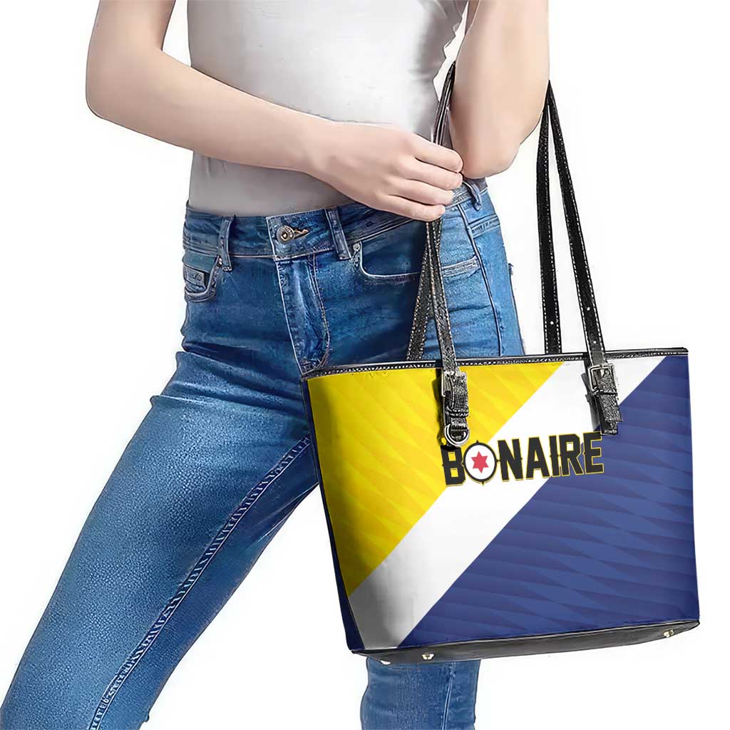 Football Bonaire Leather Tote Bag Boneiru Caribbean Warriors - Wonder Print Shop