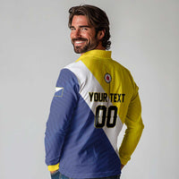 Custom Football Bonaire Long Sleeve Polo Shirt Boneiru Caribbean Warriors - Wonder Print Shop