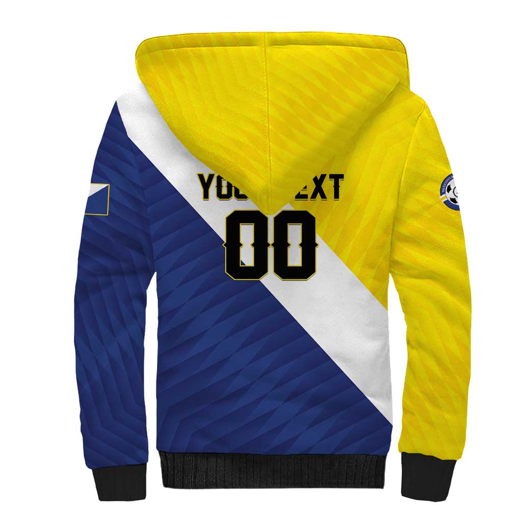 Custom Football Bonaire Sherpa Hoodie Boneiru Caribbean Warriors - Wonder Print Shop